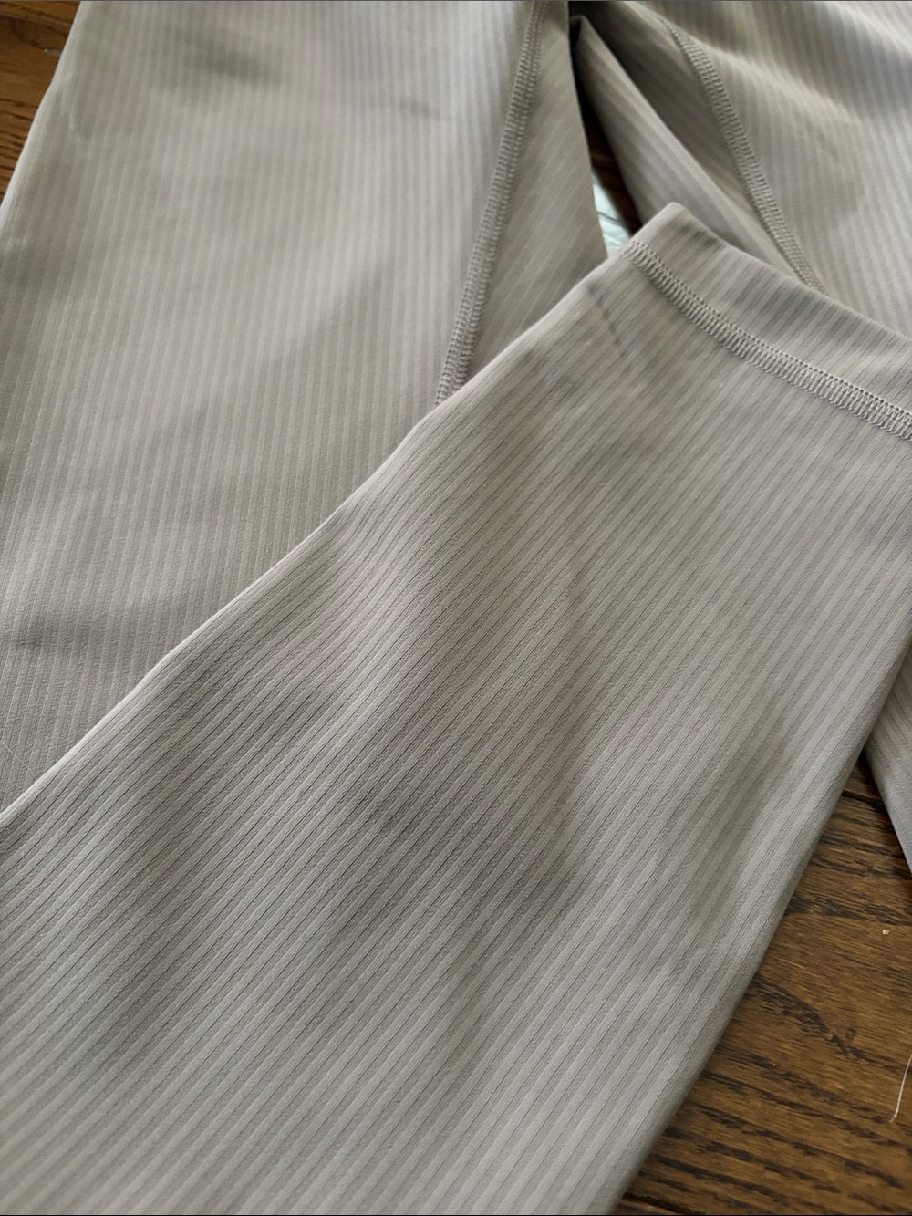 Taupe/Beige Ribbed Leggings - Picture 3 of 8